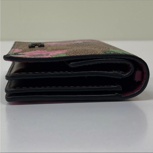 Coach Floral Print Wallet - Brown and Pink Crossbody - Picture 6 of 16